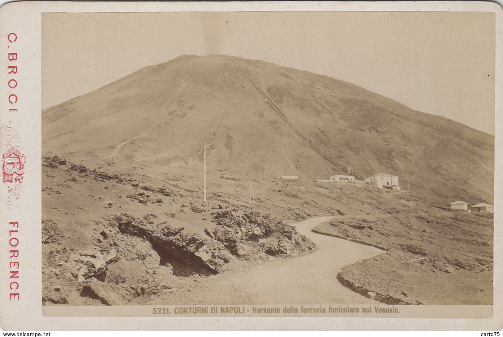 Photographies - XIXème Siècle - Photographe G. Broci Florence - Contorni Di Napoli Ferrovia Funicolare Sul Vesuvio - Fotografie