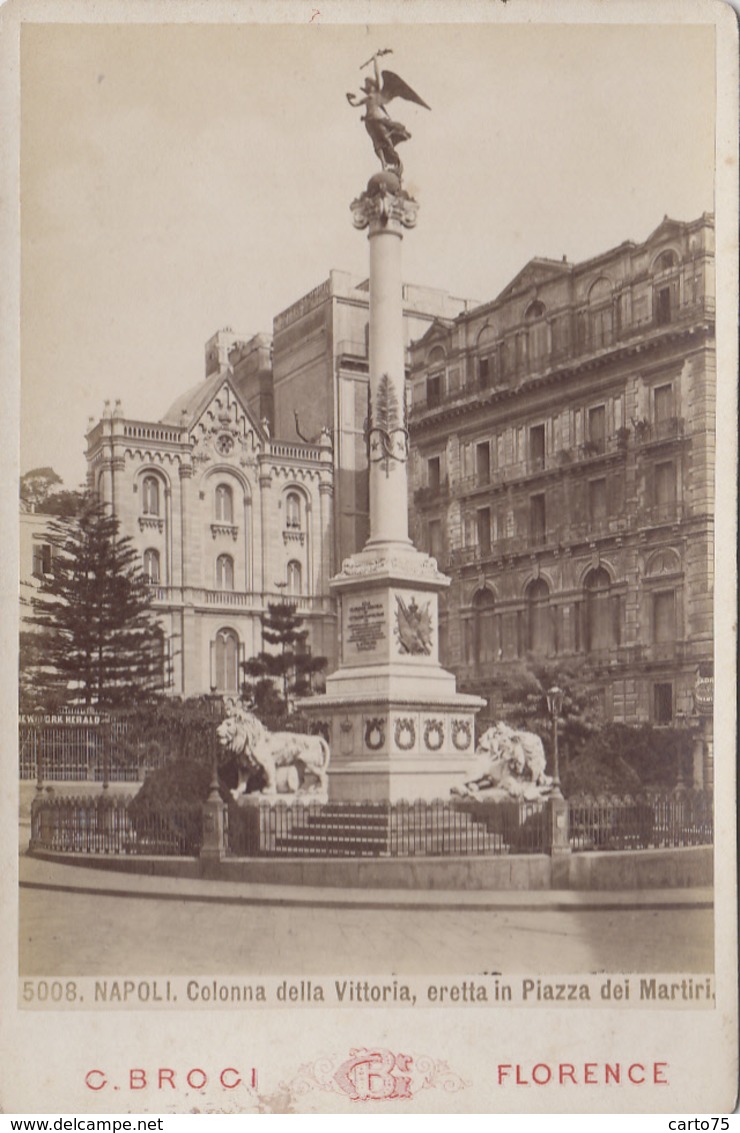 Photographies - XIXème Siècle - Photographe G. Broci Florence - Napoli Colonna Vittoria Piazza Dei Martiri - Fotografie