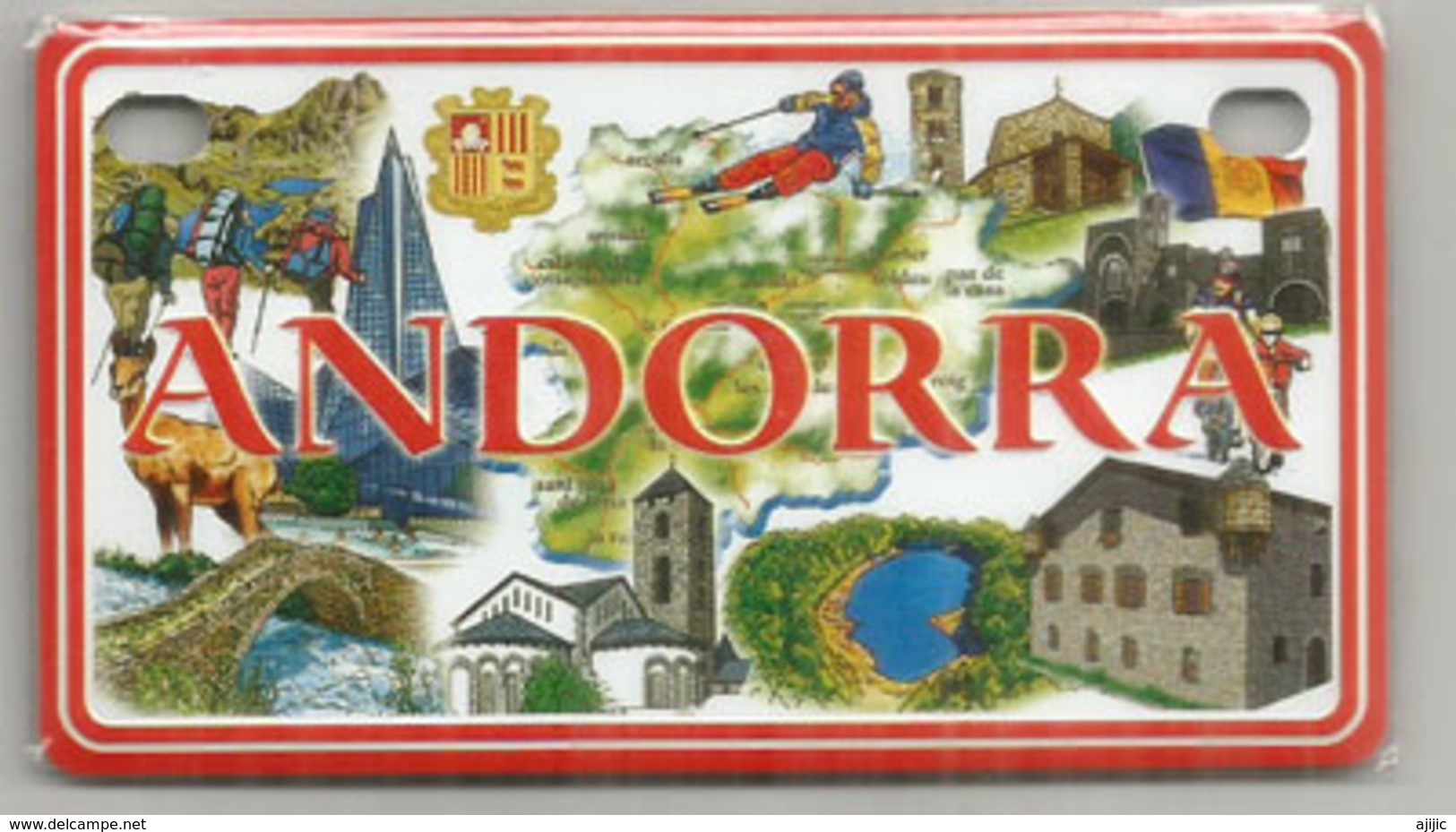 Beautiful Andorra Magnet (metal)  105 X 60 Mm.  (Principality Of Andorra) - Magnets