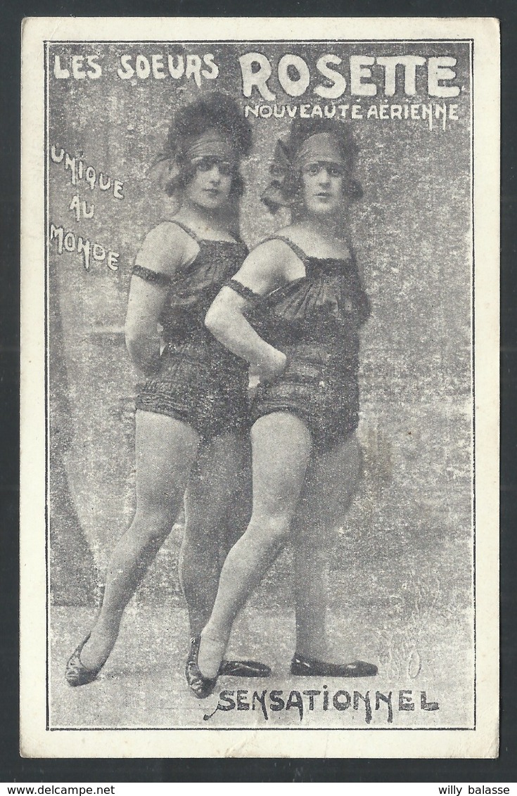 +++ CPA - Spectacle - Artiste - Cirque - Femme Célèbre - LES SOEURS ROSETTE - Nouveauté Aérienne   // - Artistes