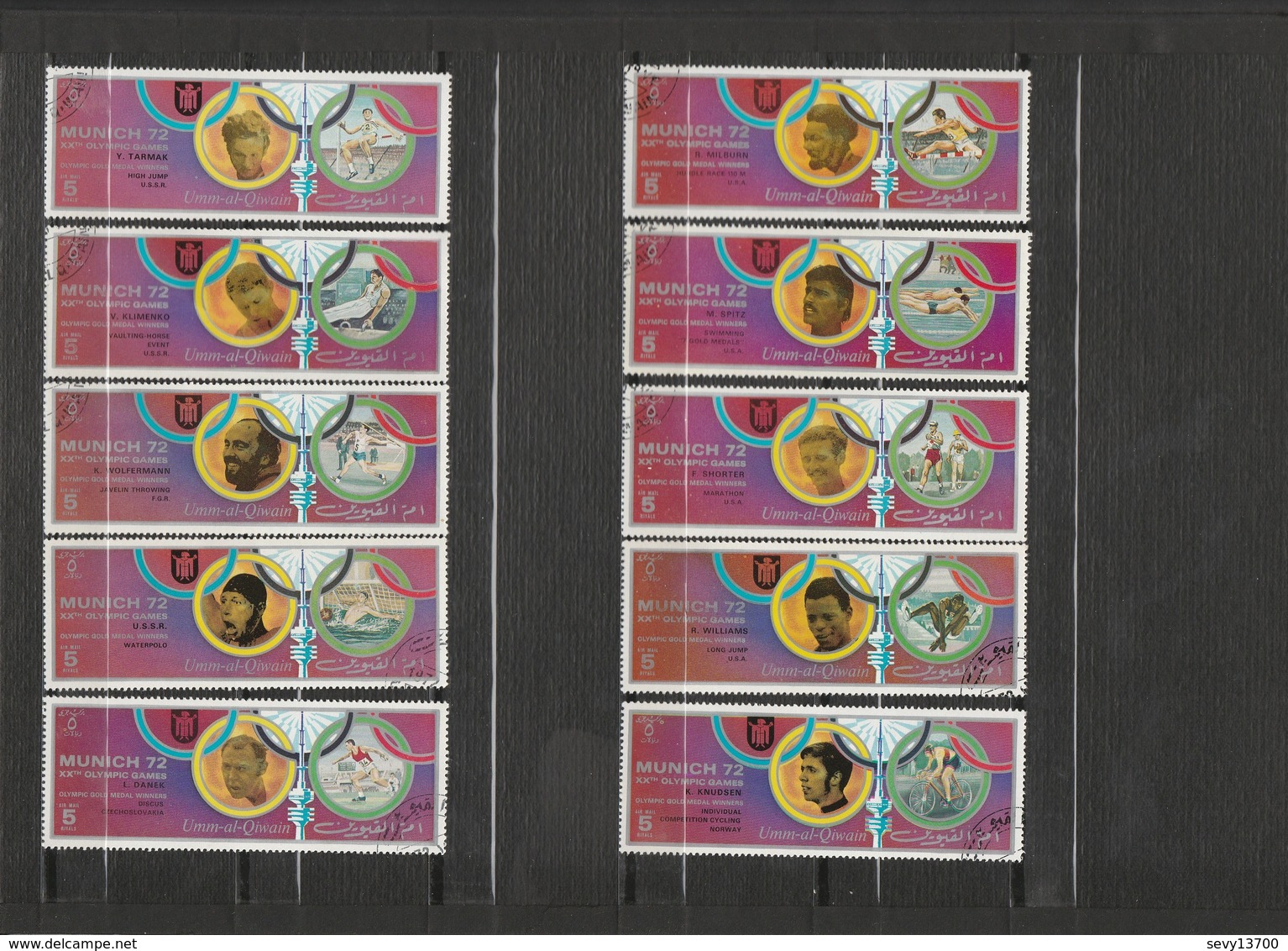 Umm Al Qiwain - Lot De 30 Timbres Jeux Olympique De Munich 1972 Mi 697 à 726 - Umm Al-Qiwain