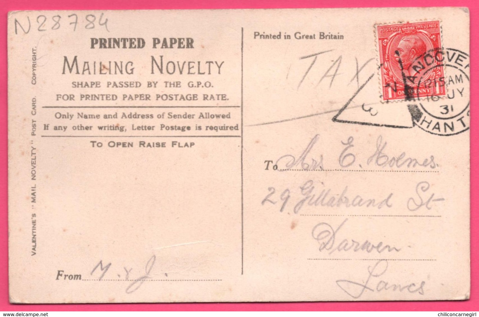 Cp Système 12 Vues LAWSON WOOD - TAXÉE - Leporello - Dreaming Of You At Andover - Coq - Edit. NOVELTY - 1931 - Multivues - Wood, Lawson