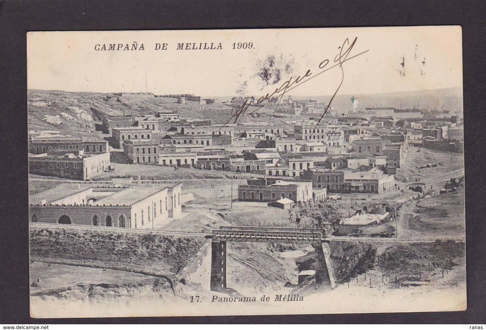 CPA Espagne Spania Campana De Melilla 1909 Circulé - Melilla