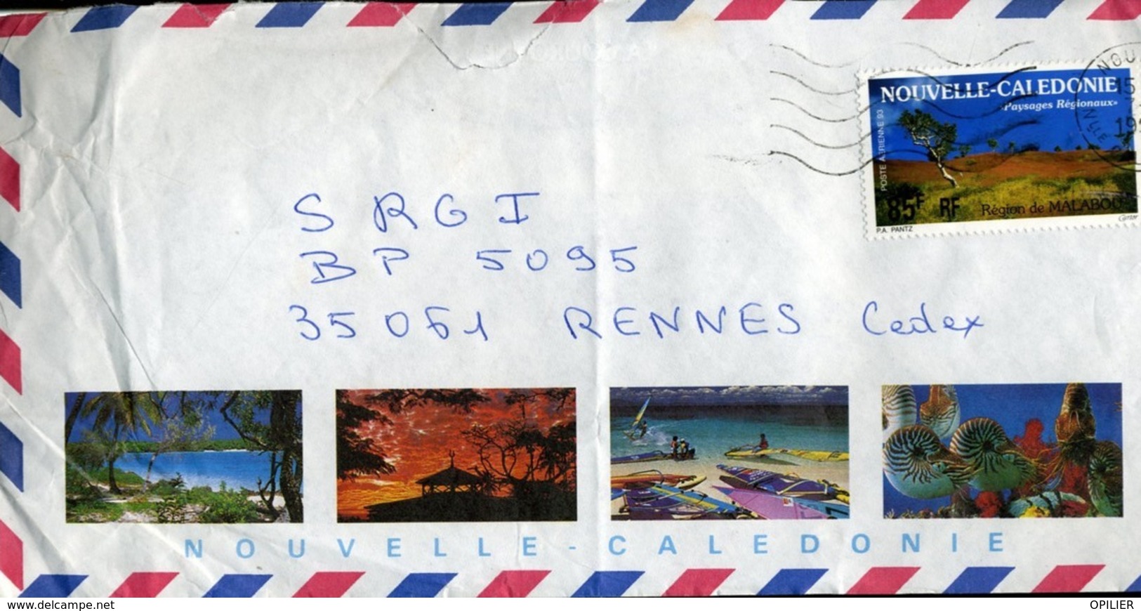 NOUVELLE CALEDONIE 1993 Pour La France Paysages Régionaux - Lettres & Documents