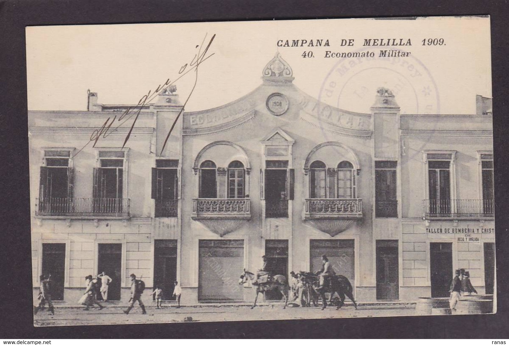 CPA Espagne Spania Campana De Melilla 1909 Circulé - Melilla