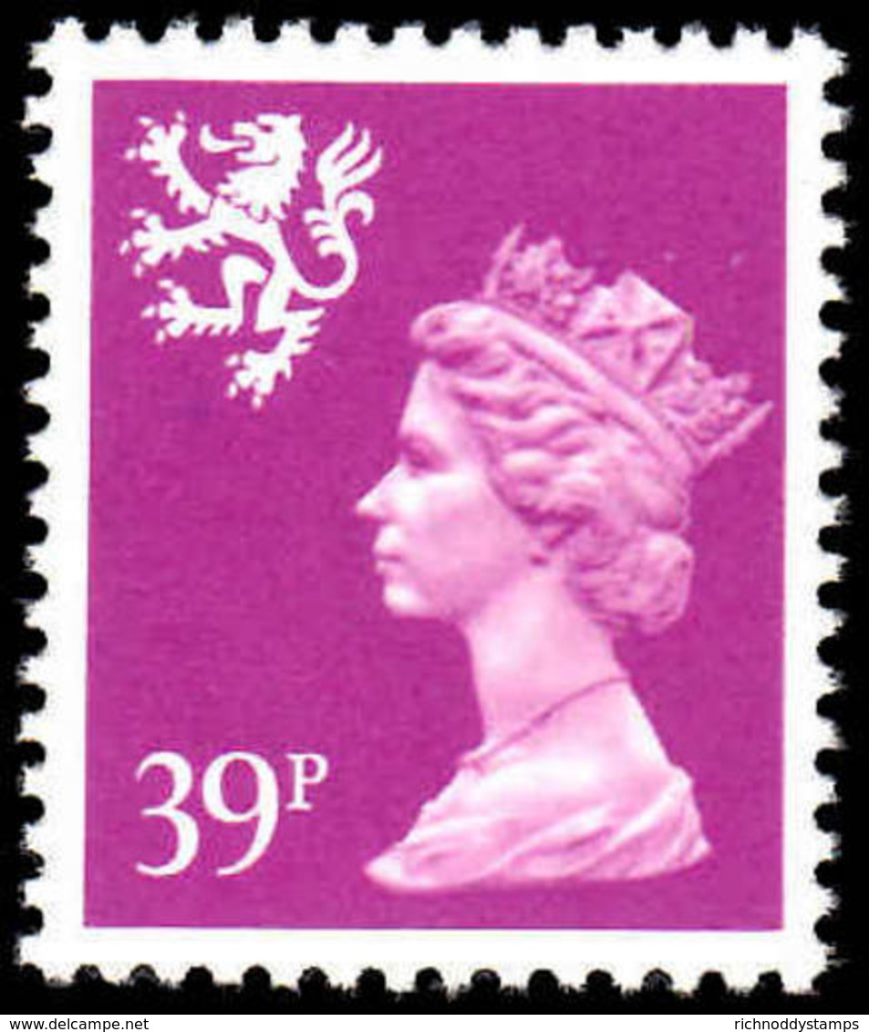 Scotland 1971-93 39p Bright Mauve Perf 14 Litho Questa Unmounted Mint. - Scotland