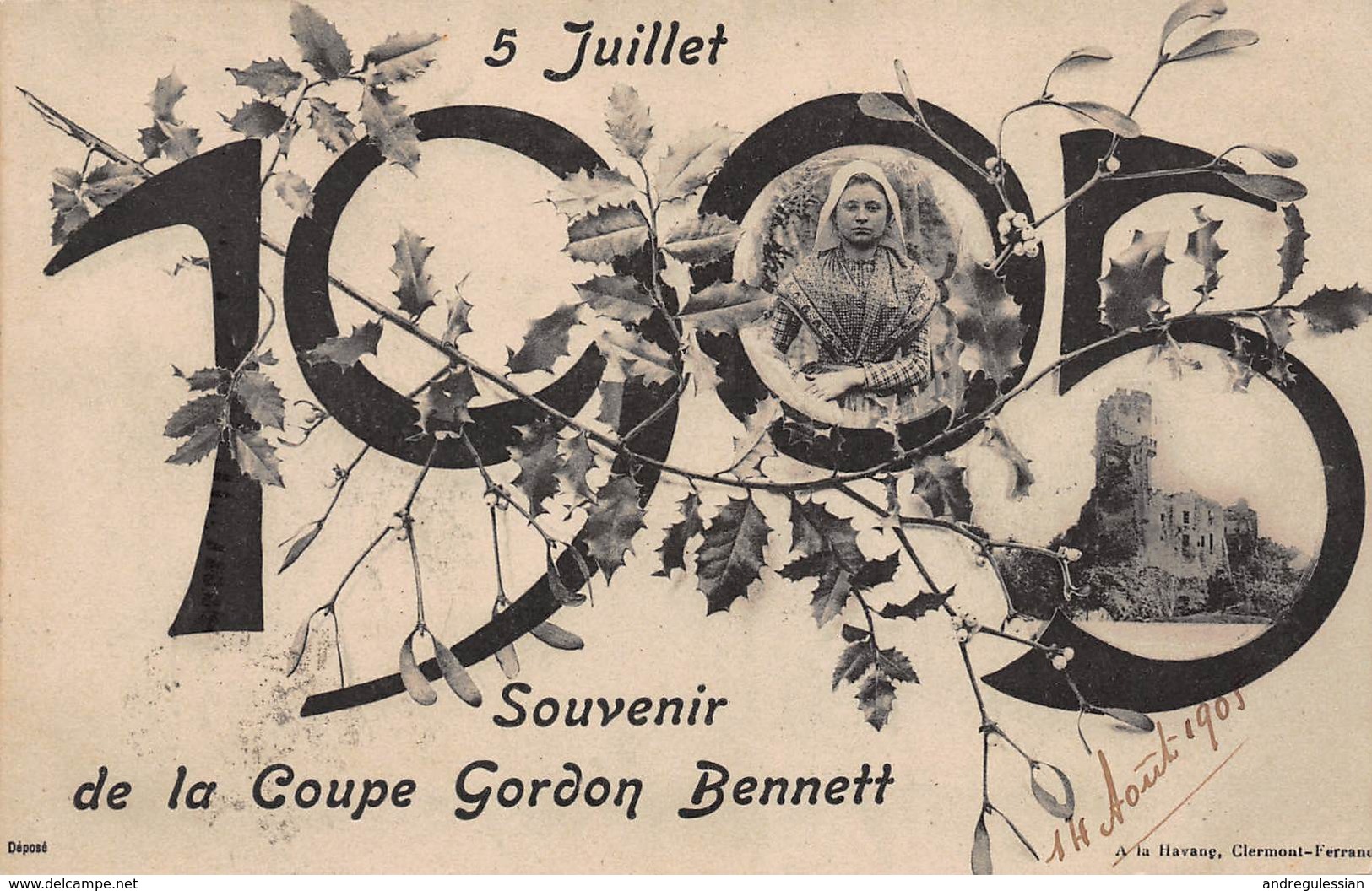 CPA 5 Juillet 1905 - Souvenir De La Coupe Gordon Bennett - Altri & Non Classificati