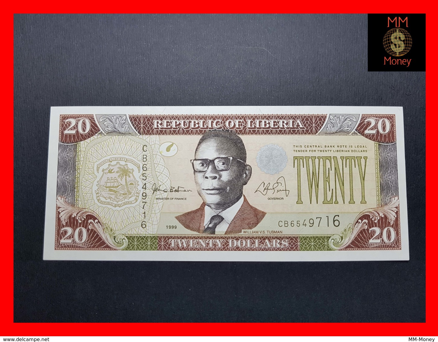 LIBERIA 20 $  1999  P. 23 UNC - Liberia