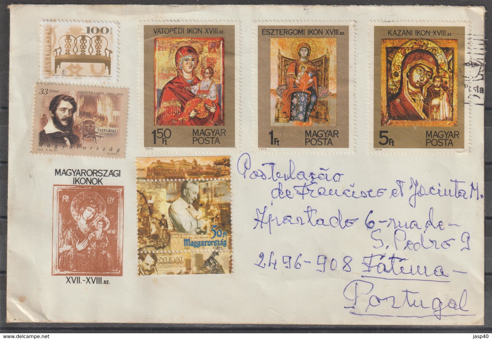 CARTA CIRCULADA DA HUNGRIA PARA PORTUGAL - Storia Postale