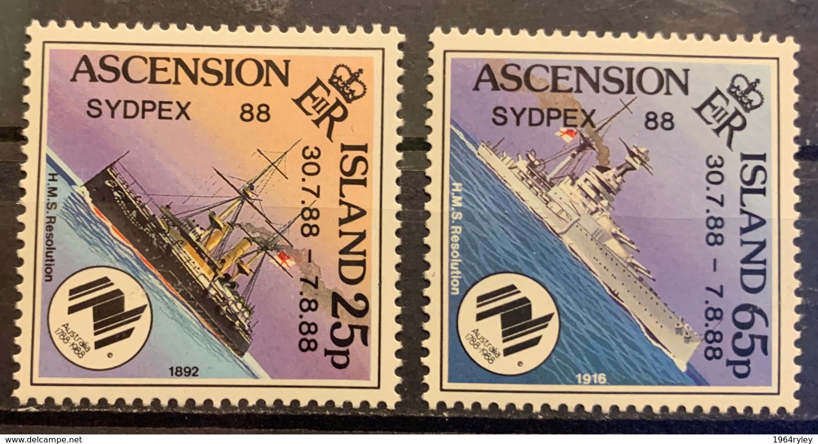 ASCENSION - MNH** - 1988 - # 451/452 - Ascension (Ile De L')