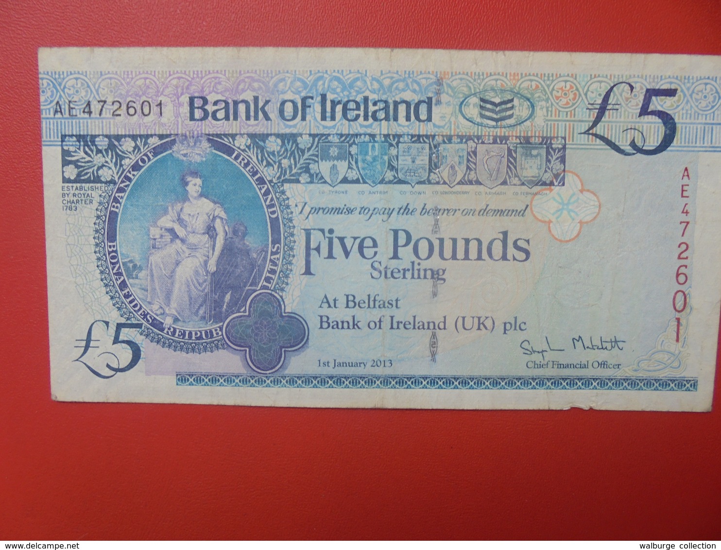 IRLANDE(NORD) 5 POUNDS 2013 CIRCULER (B.11) - Ierland