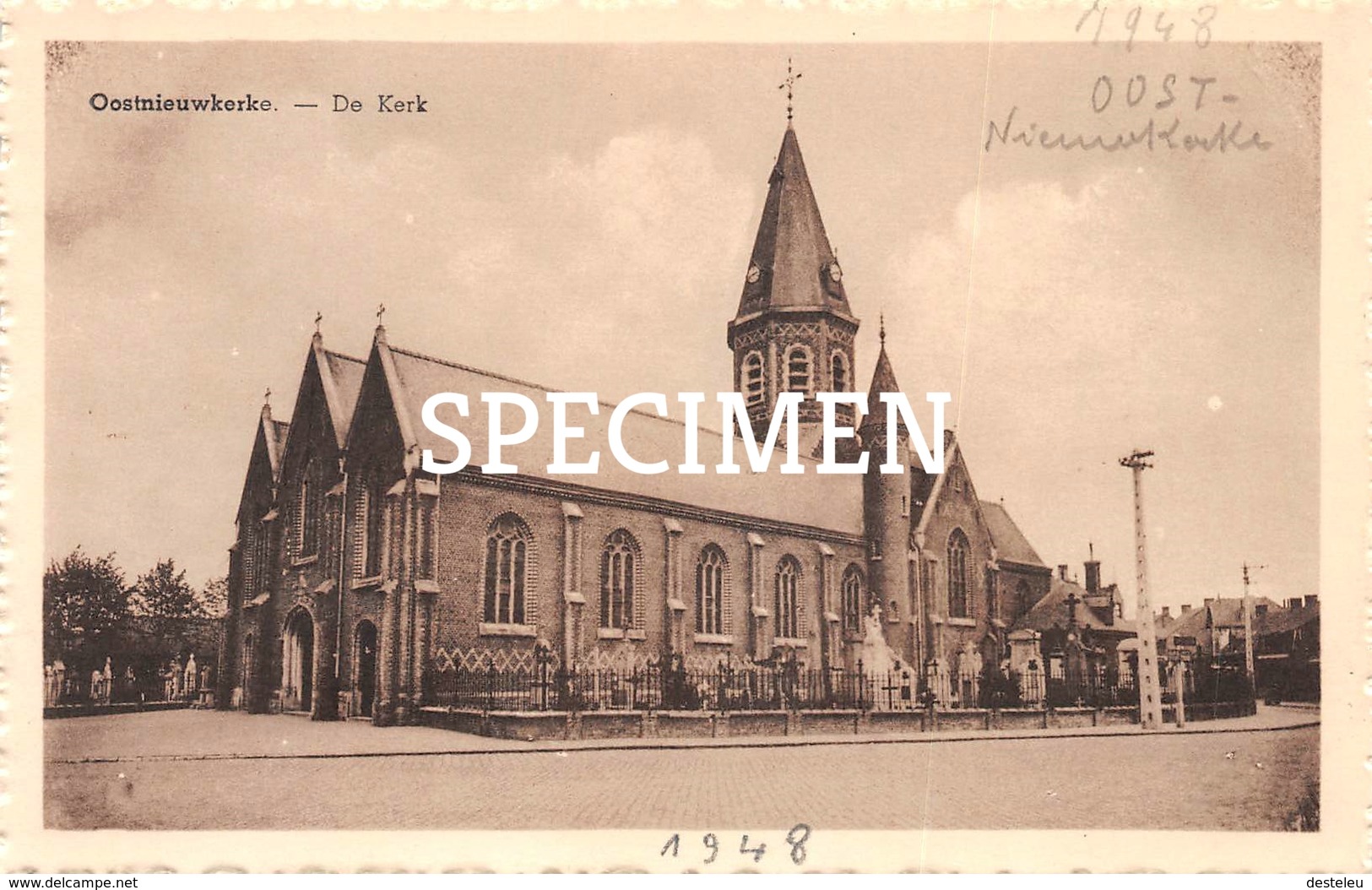 De Kerk 1948 -  Oostnieuwkerke - Staden