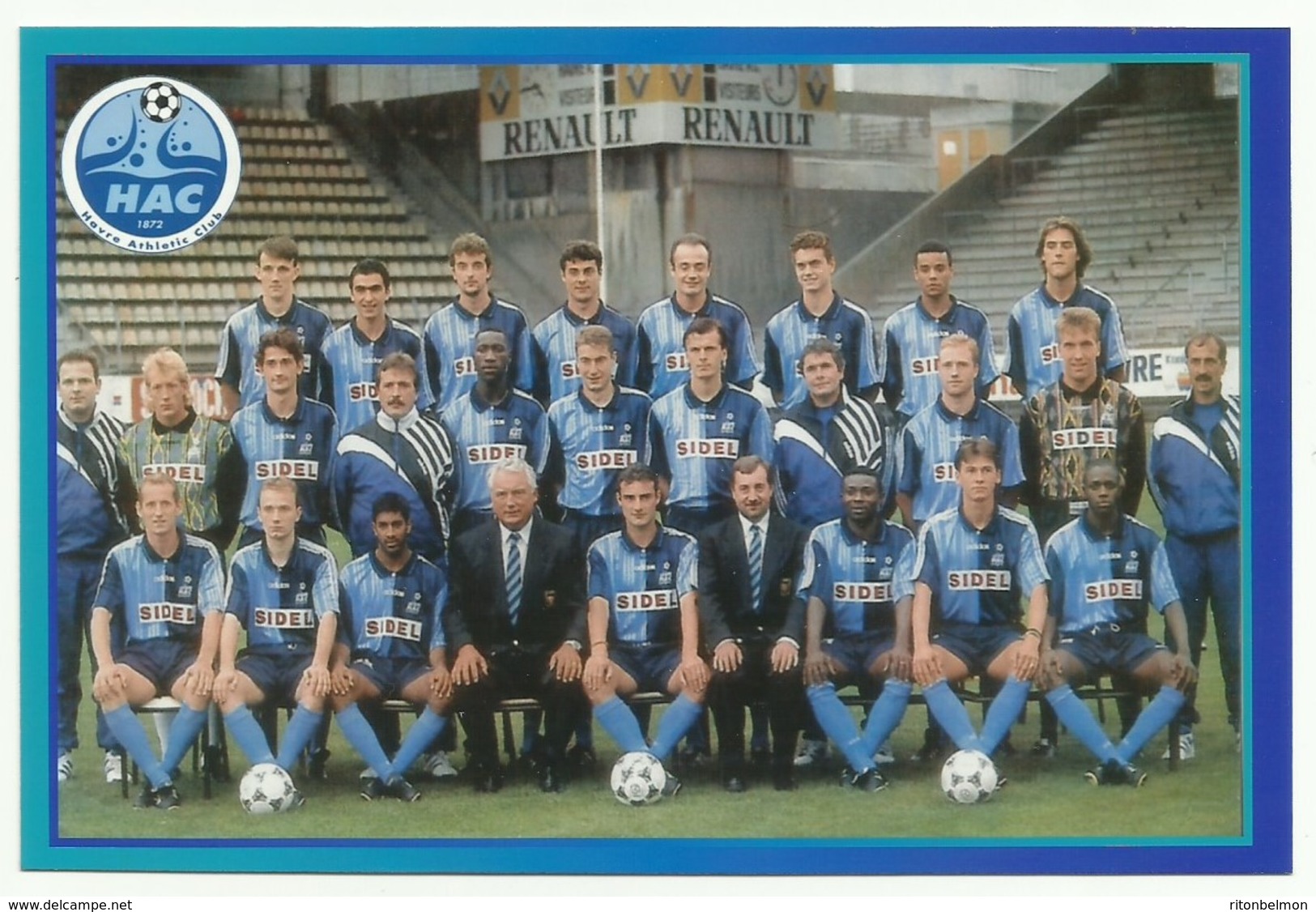 Le Havre HAC équipe De Football Team Saison 1995/96 Caveglia Revault - Soccer