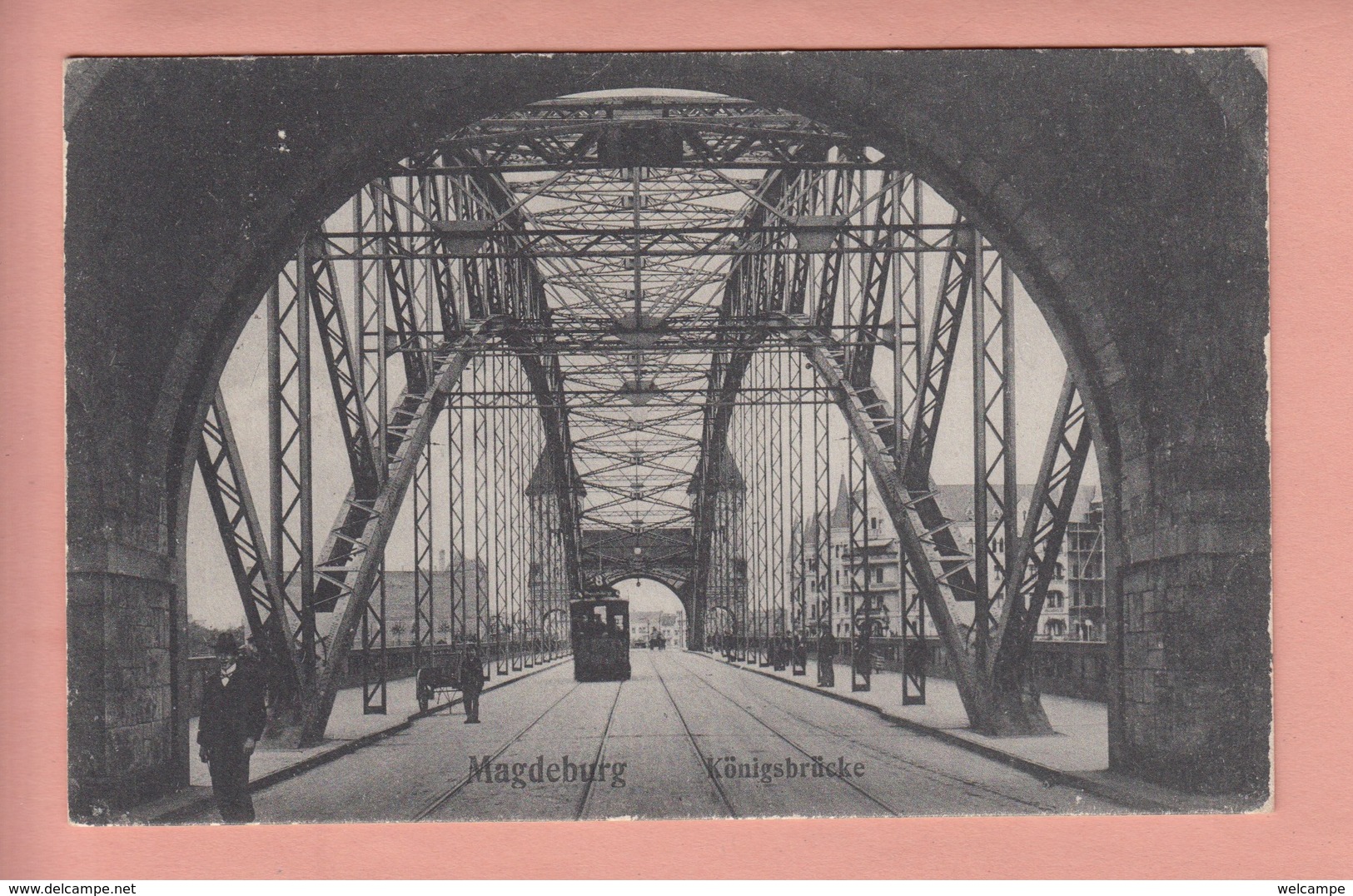 OLD POSTCARD -  GERMANY - DEUTSCHLAND -  MAGDEBURG - TRAM - KONIGSBRUCKE - Magdeburg