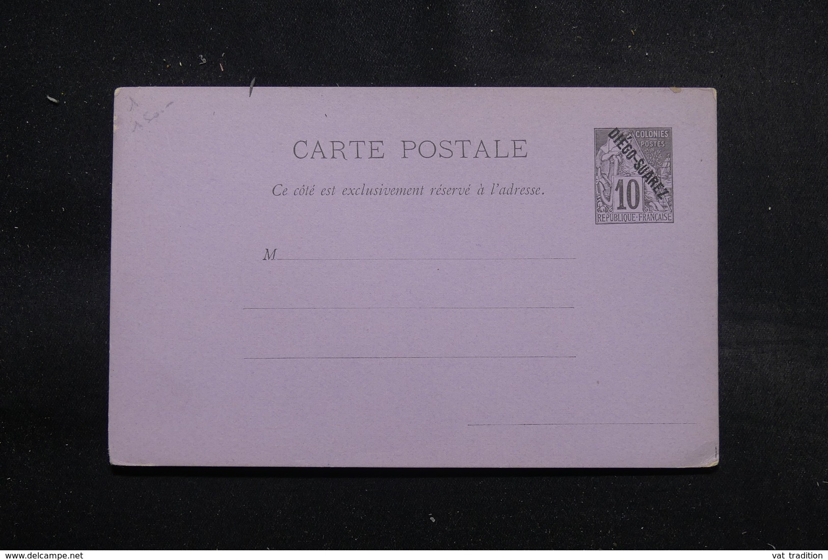 DIEGO SUAREZ - Entier Postal Type Alphée Dubois Surchargé, Non Circulé - L 55281 - Cartas & Documentos