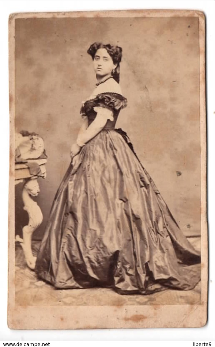 ROMA 1864 - Photo Cdv Jeune Fille Christina - Anciennes (Av. 1900)