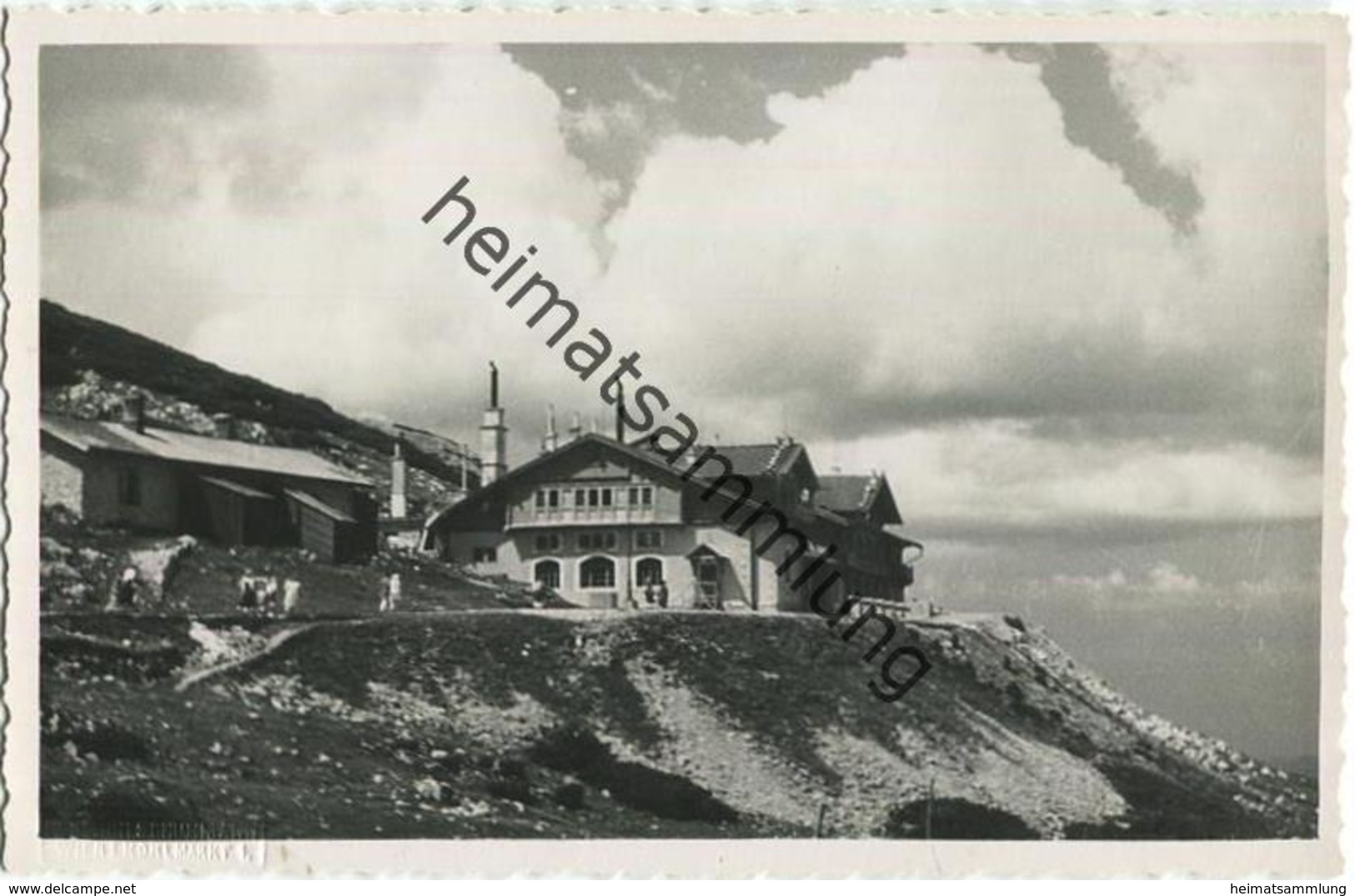 Eisenbahnhotel Hochschneeberg 1948 - Foto-AK - Schneeberggebiet