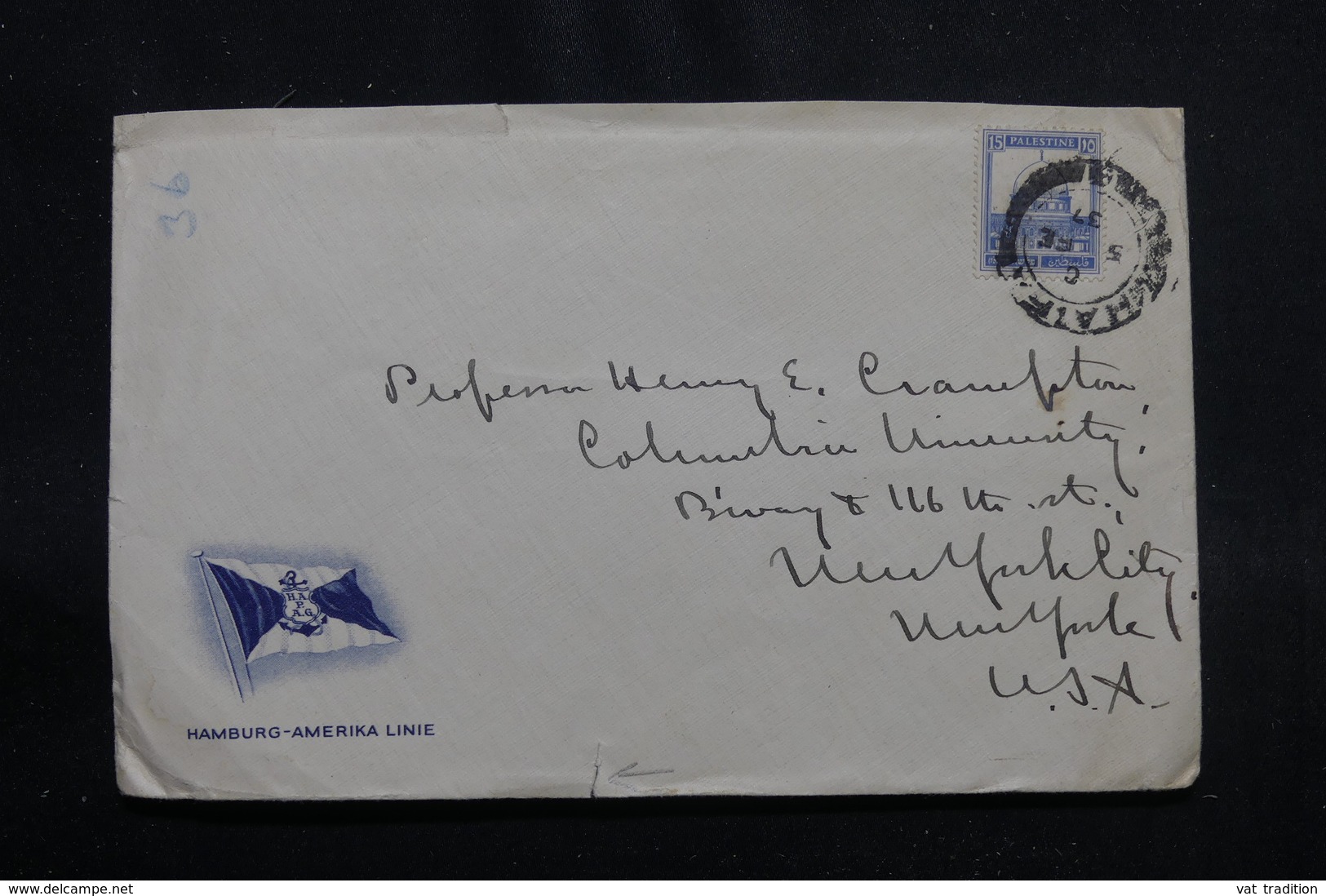 PALESTINE - Enveloppe De Haifa Pour Les USA En 1937, Affranchissement Plaisant - L 55333 - Palestina