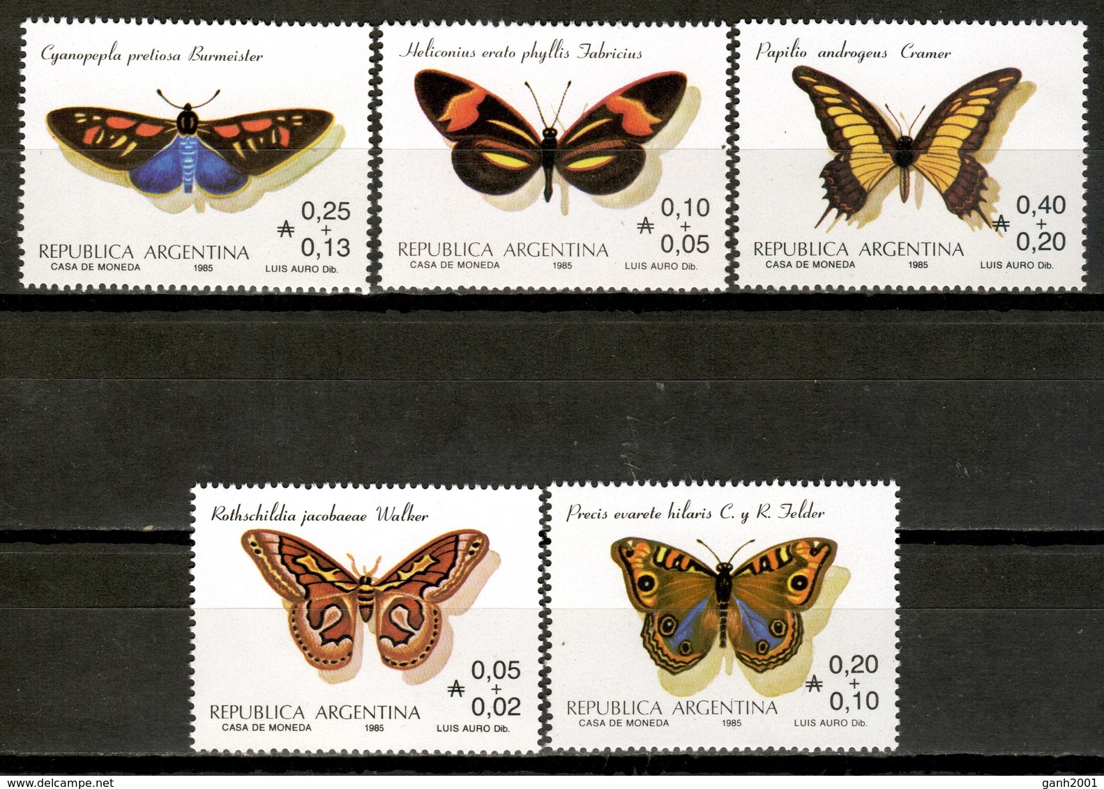 Argentina 1985 / Butterflies MNH Mariposas Papillons Schmetterlinge / Cu16415  18-33 - Schmetterlinge