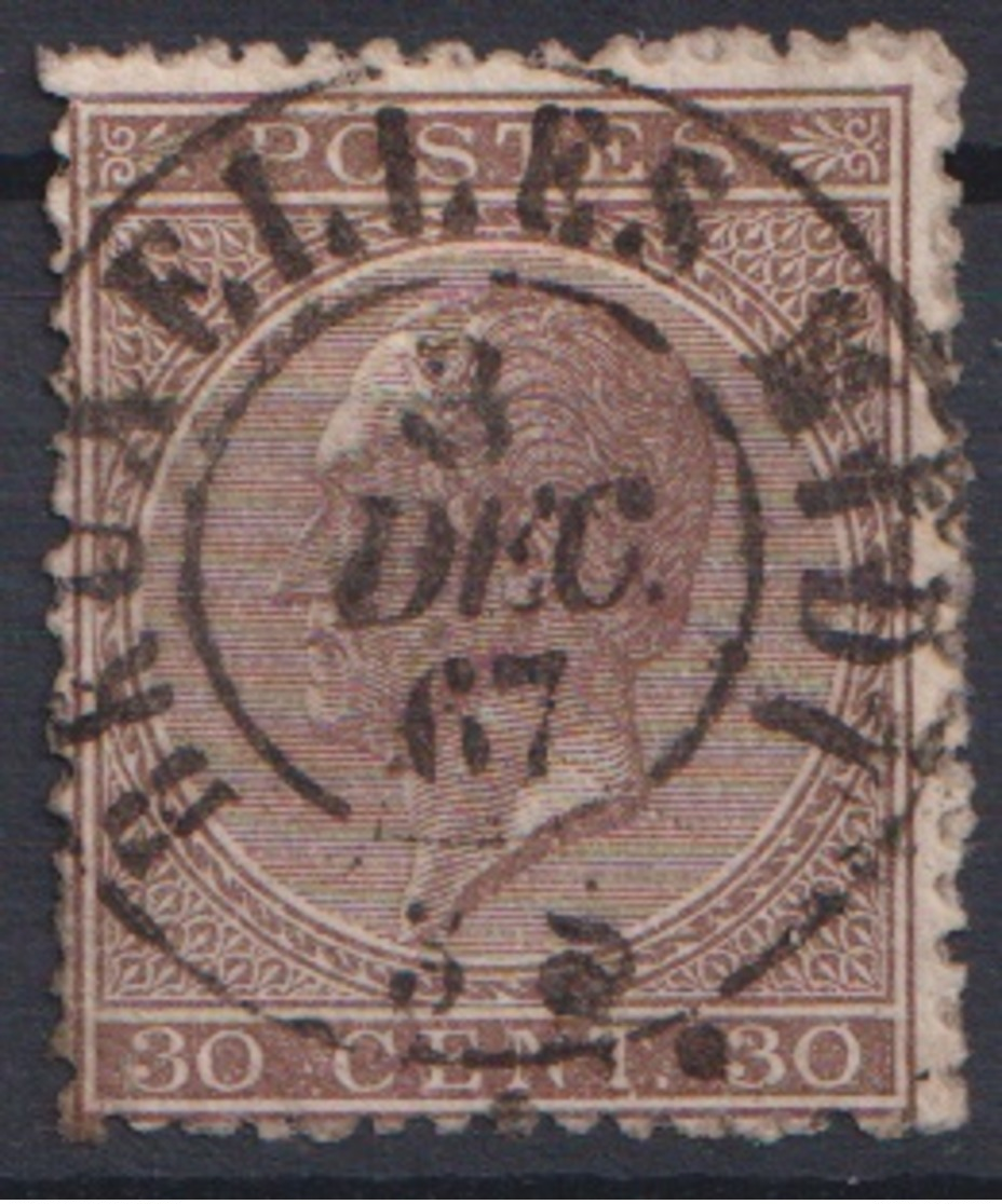 (211) Cat Nr:19Ab  " DCa ( Bruxelles Midi ) "  +50  (2 SCAN) - 1865-1866 Perfil Izquierdo