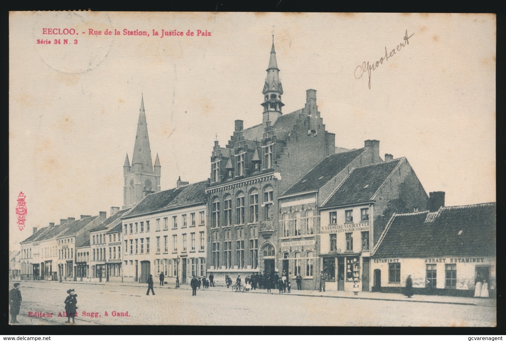 EEKLO  RUE DE LA STATION  LA JUSTICE DE PAIX     A.SUGG 34 / 3 - Eeklo