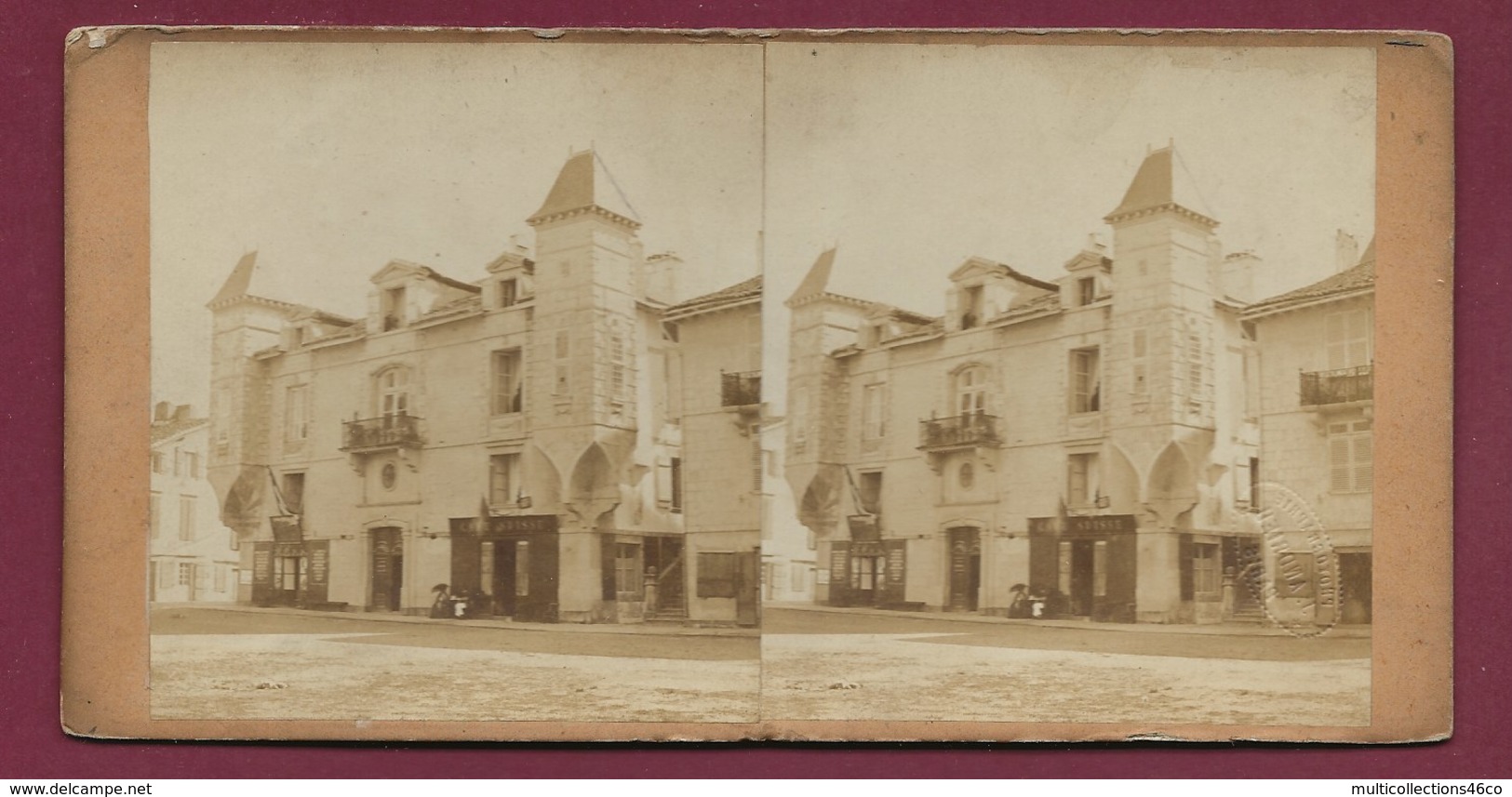 100320 - PHOTO STEREO J ANDRIEU Rue De Montholon Paris - FRANCE SAINT JEAN DE LUZ Maison De Louis XIV - Photos Stéréoscopiques