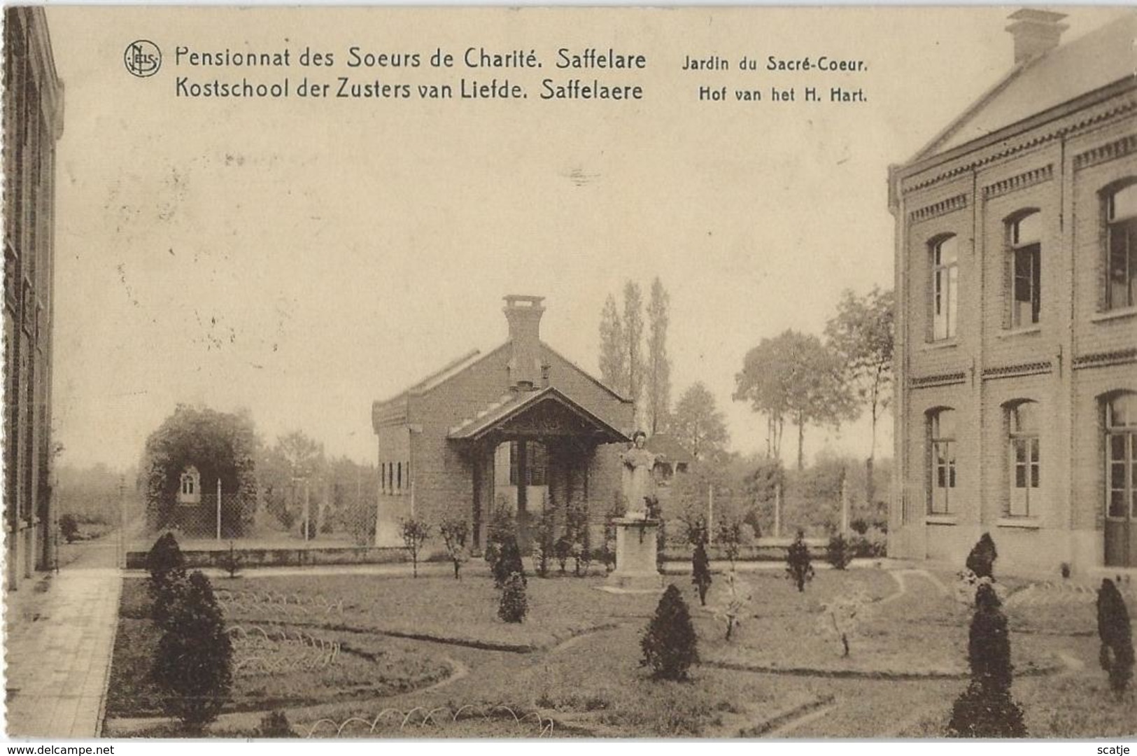 Saffelare  -  Pensionnat Des Soeurs De Charité  -  1909  Naar  Lebbeke - Lochristi