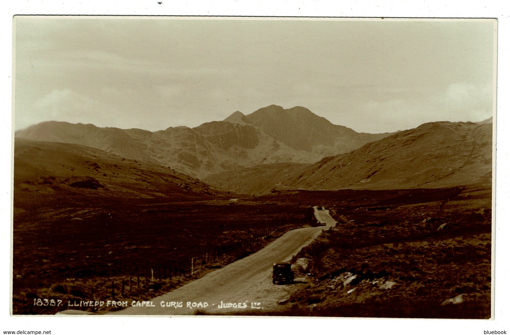 Ref 1341 - Judges Real Photo Postcard - Lliwedd From Capel Curig Road Caernarvonshire Wales - Caernarvonshire