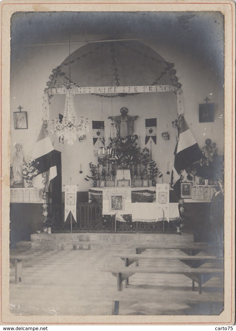 Photographie - Intérieur Eglise - Autel - Religion - Photo Du XIXème Siècle - Fotografie