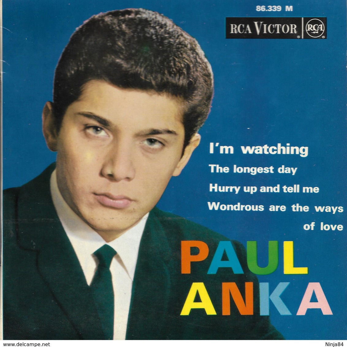 EP 45 RPM (7")  Paul Anka ‎‎ "  I'm Watching  " - Autres - Musique Anglaise