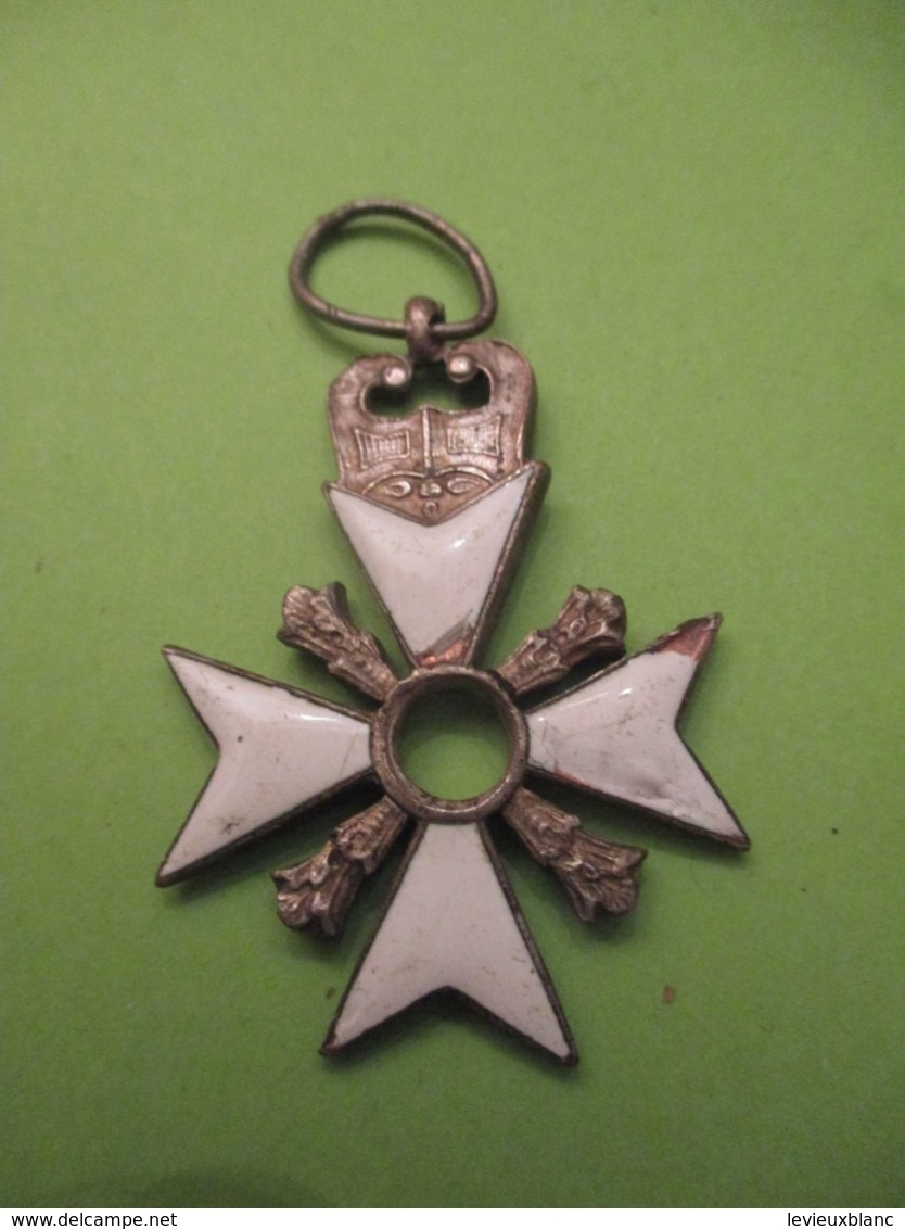 Croix De Médaille Ancienne  Incomplète/Sans Centre / Bronze émaillé/Origine à Déterminer/Belge ?Vers 1914- 1930   MED356 - Belgium