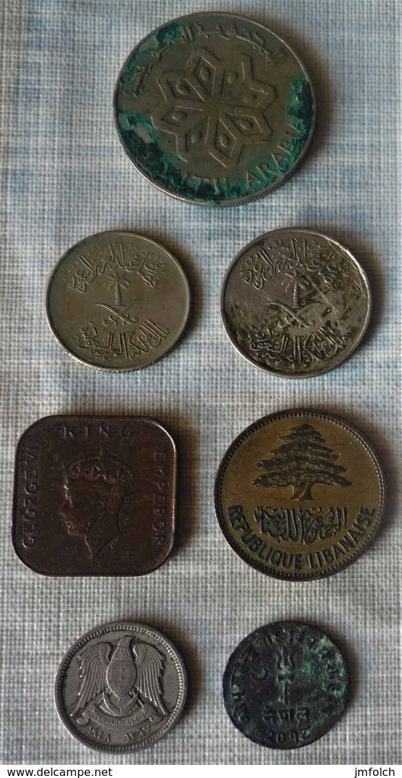 LOTE DE 7 MONEDAS ASIATICAS - Otros – Asia