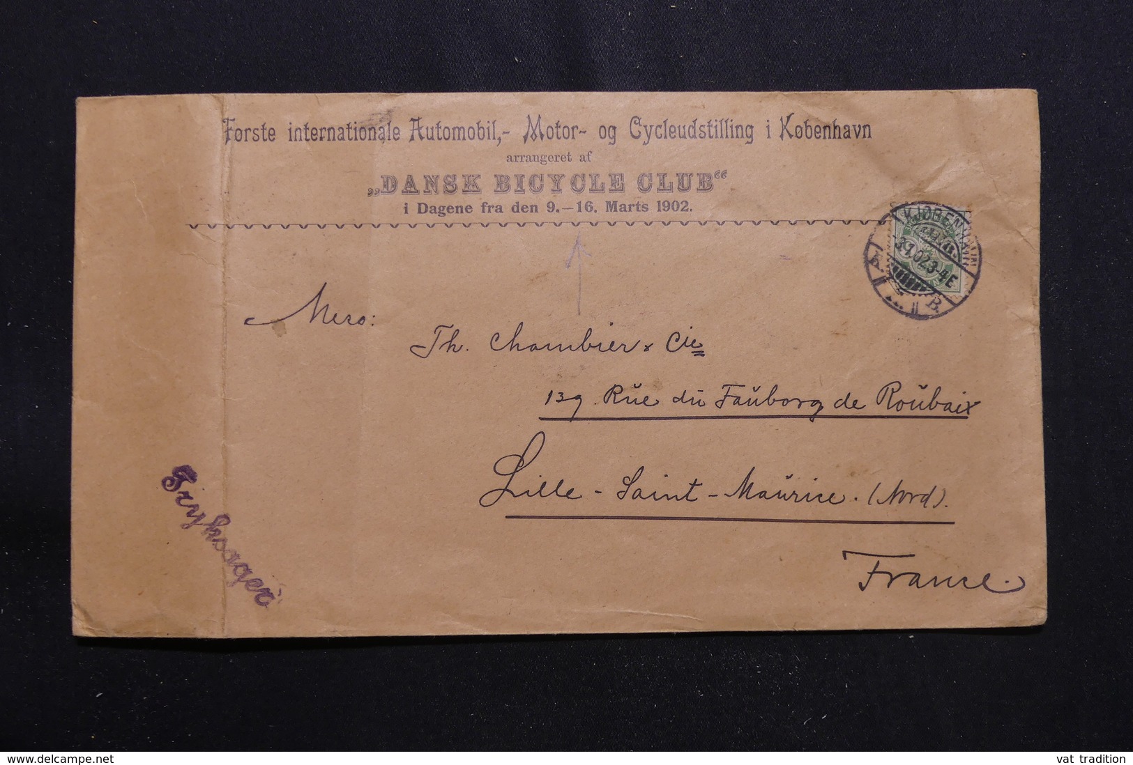 DANEMARK - Enveloppe Commerciale De Copenhague Pour La France En 1902  , Affranchissement Plaisant - L 55429 - Lettres & Documents