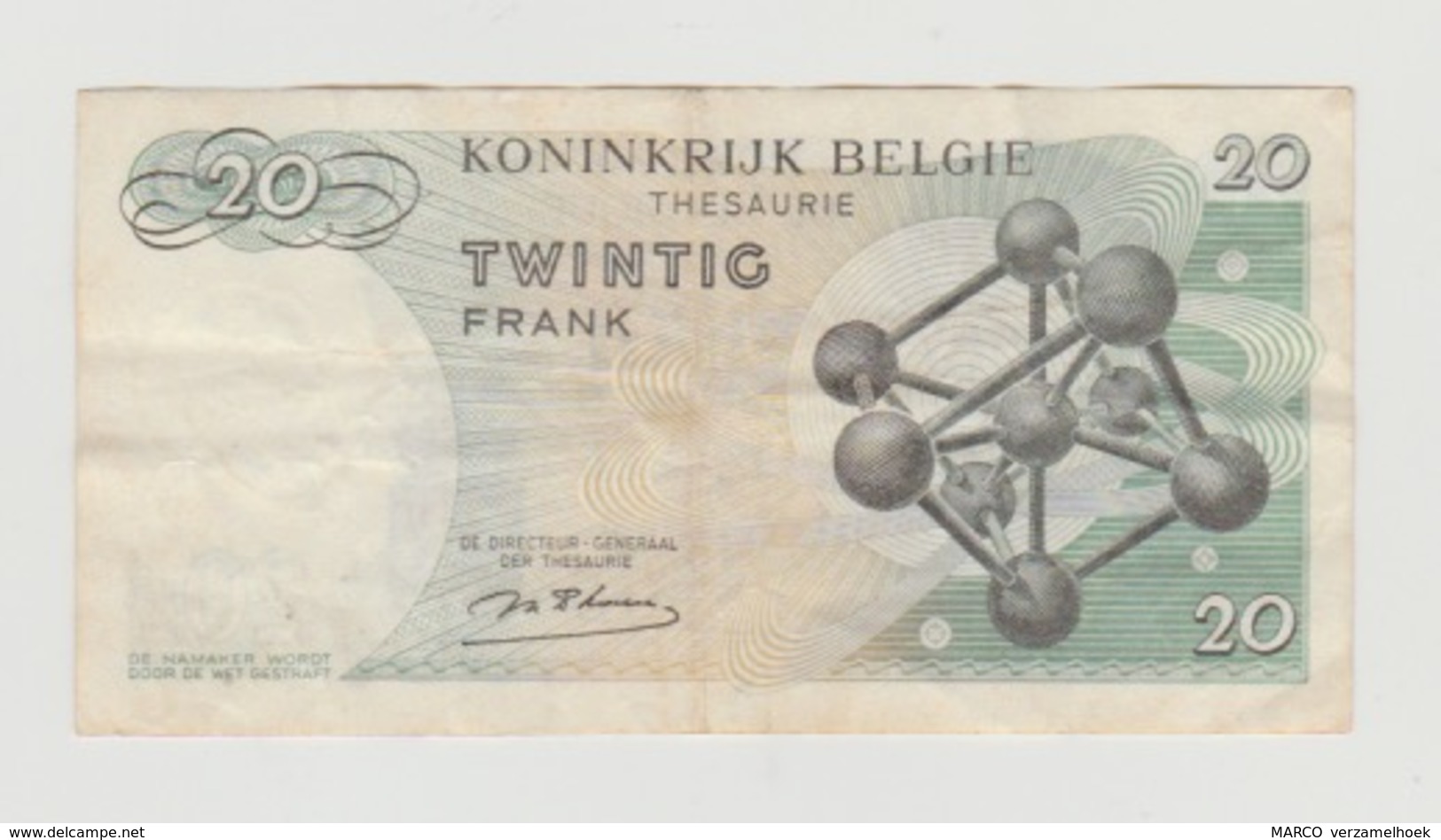 Used Banknote Belgie-belgique 20 Frank 1964 - Autres & Non Classés