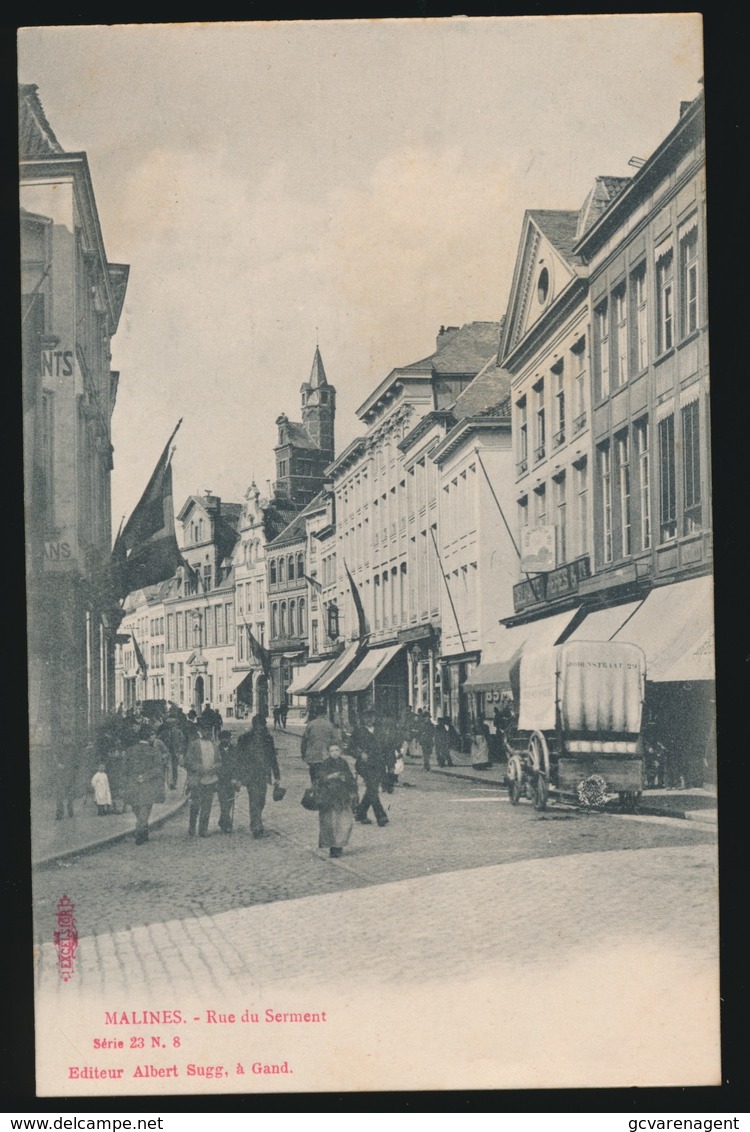 MECHELEN   RUE DU SERMENT      A.SUGG  23 / 8 - Mechelen