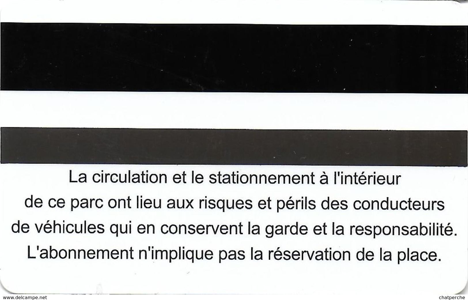 CARTE STATIONNEMENT BANDE MAGNÉTIQUE VILLE DE BESANÇON 25 DOUBS L'INNOVATION ABONNEMENT PARKING PETIT CHAMARS - Scontrini Di Parcheggio