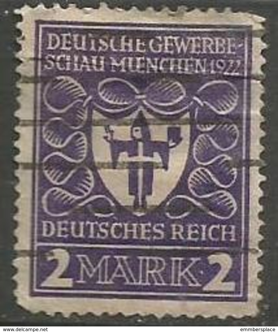 Germany - 1922 Munich Exhibition 2m Used   Mi 201  Sc 215 - Used Stamps