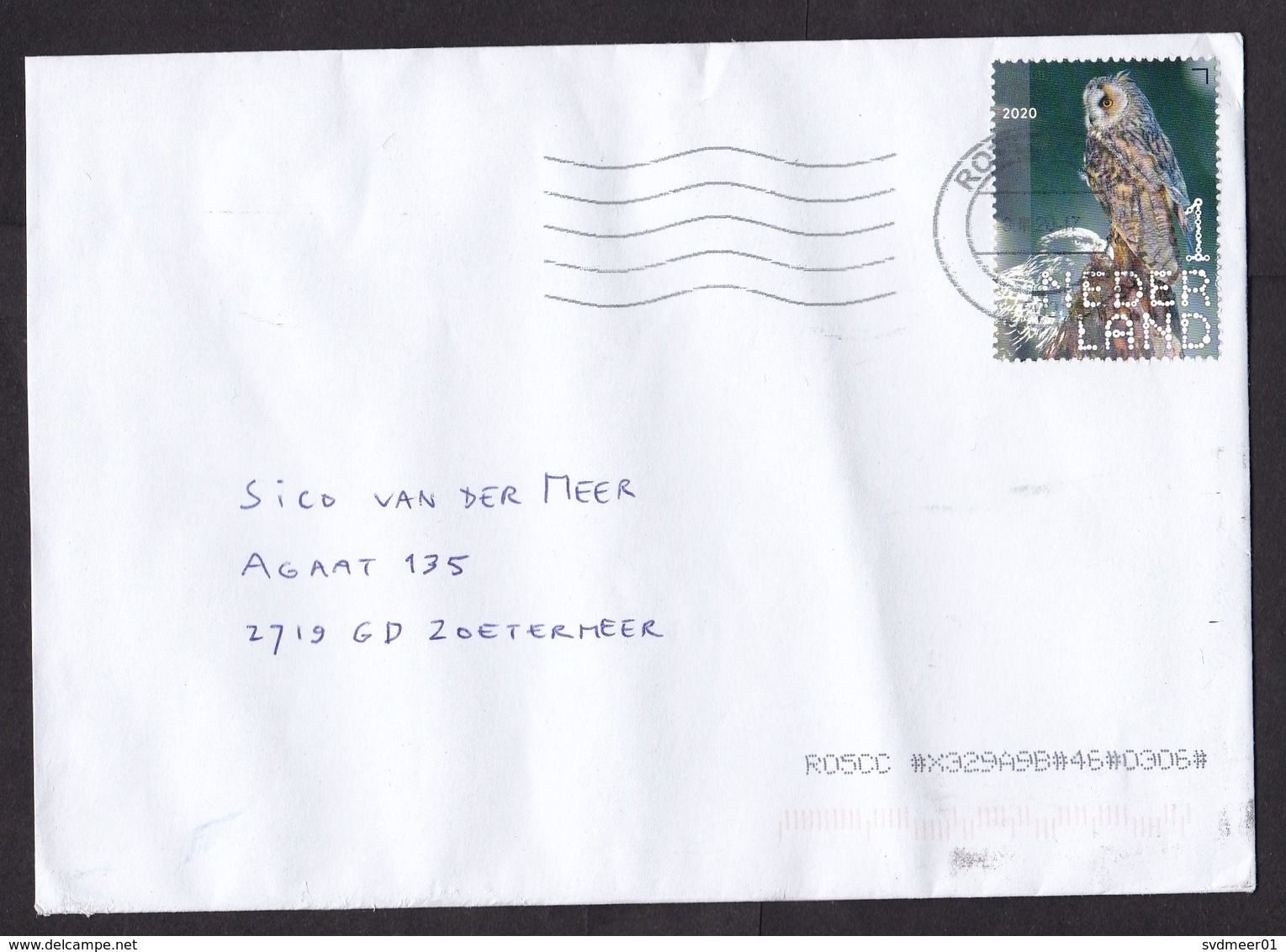 Netherlands: Cover, 2020, 1 Stamp, Owl, Bird, Endangered Animal (minor Crease) - Lettres & Documents