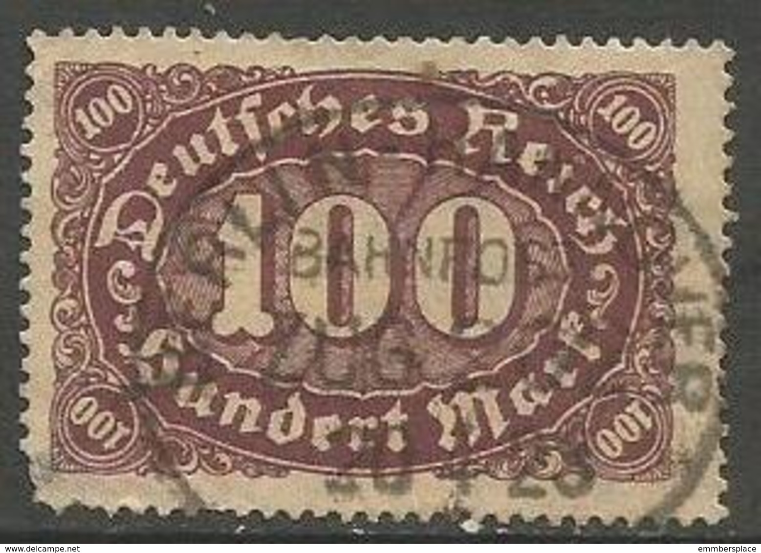 Germany - 1922 Numeral 100m Used   Mi 219  Sc 190 - Used Stamps