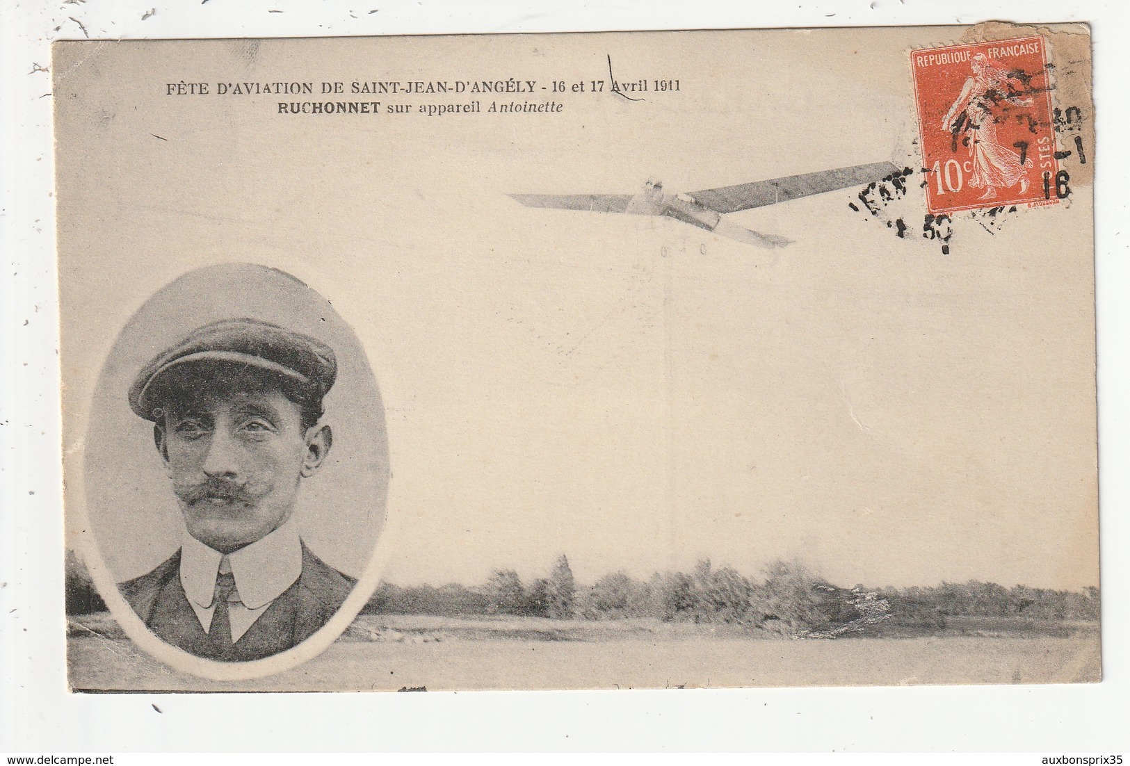 SAINT JEAN D'ANGELY - FETE D'AVIATION - 16 Et 17 AVRIL 1911 - RUCHONNET SUR APPAREIL ANTOINETTE - 17 - Saint-Jean-d'Angely