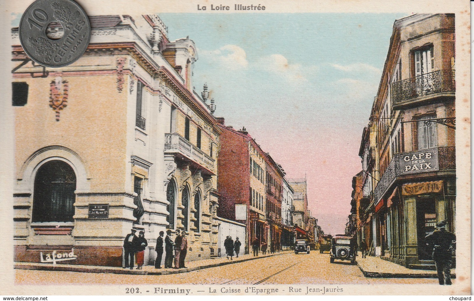 42 - Carte Postale Ancienne De FIRMINY  Caisse D'épargne  Rue Jean Jaurès - Firminy