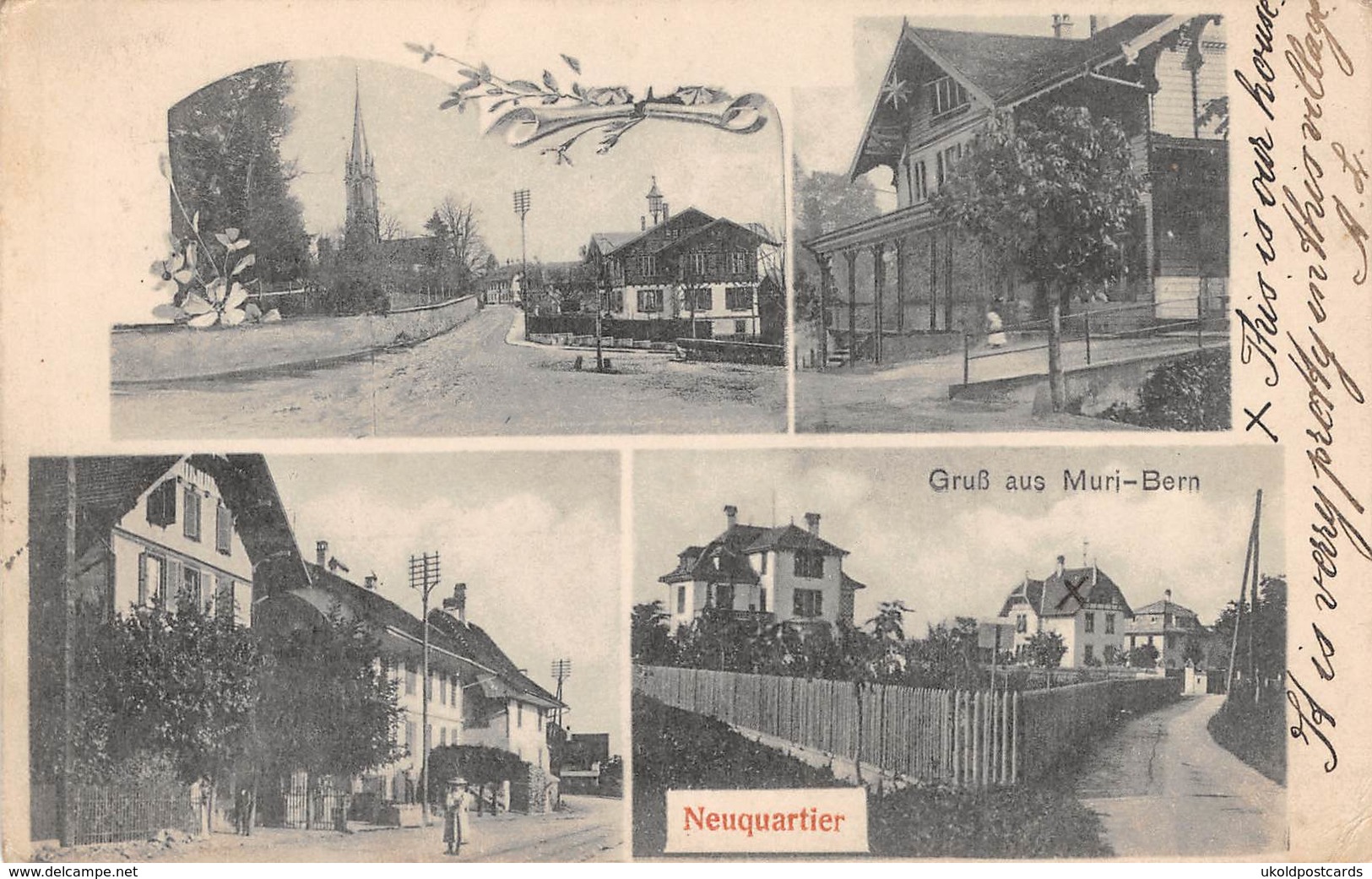 CPA  Suisse, Gruss Aus MURI-BERN, Neuquartier, 1906 - Muri Bei Bern