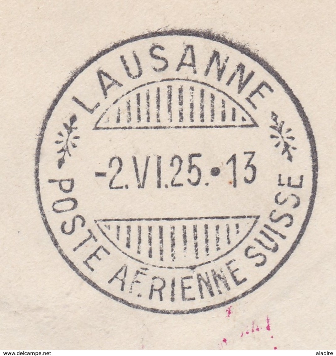 1925 - Enveloppe Par Avion De Genève Vers Lausanne - Meeting International Aérien - Erst- U. Sonderflugbriefe