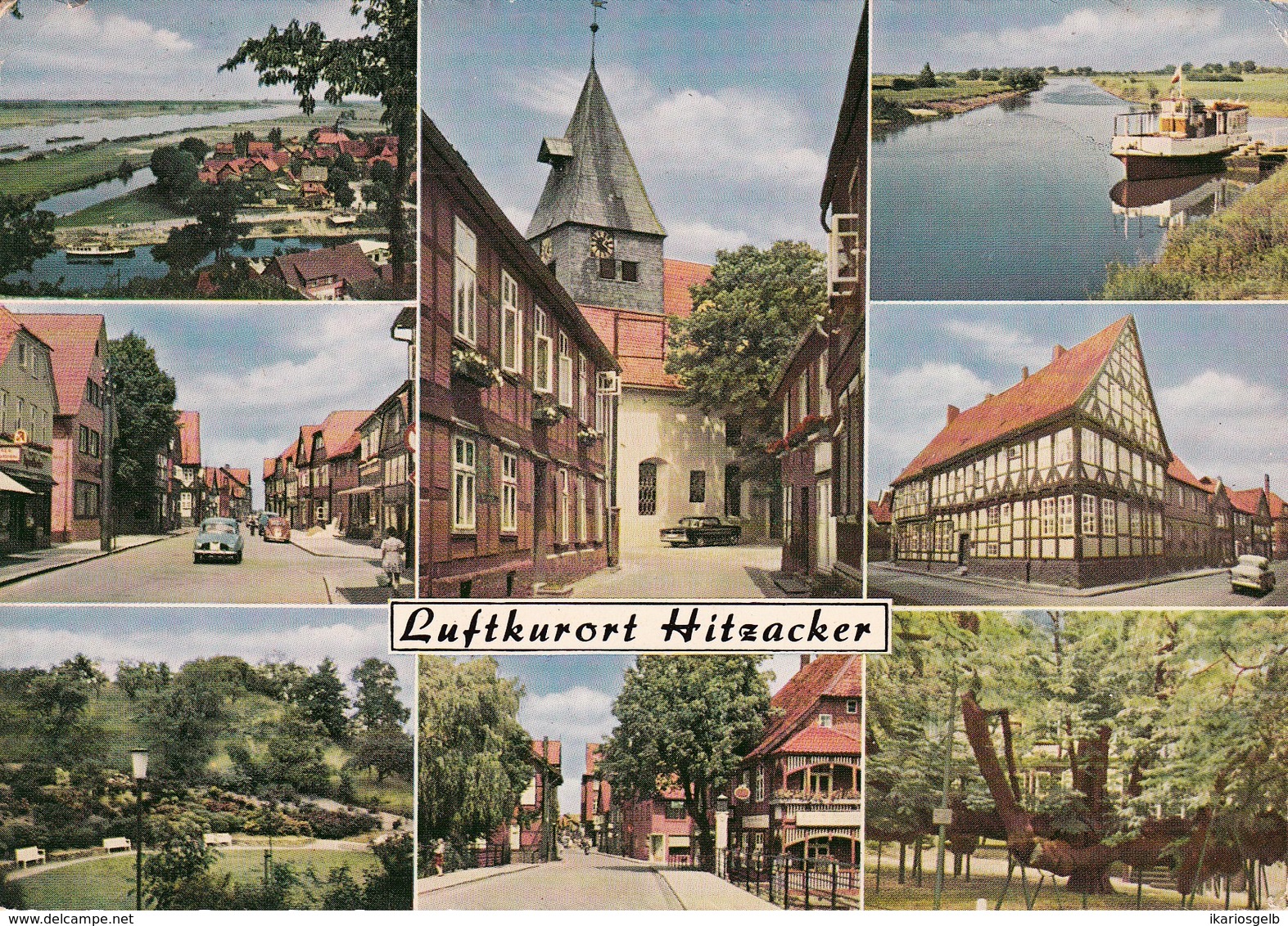 HITZACKER Wendland B Lüchow-Dannenberg 8-geteilte AK 1960 " Luftkurort Hitzacker " Bedarf Mit SoStpl Heuß II - Hitzacker