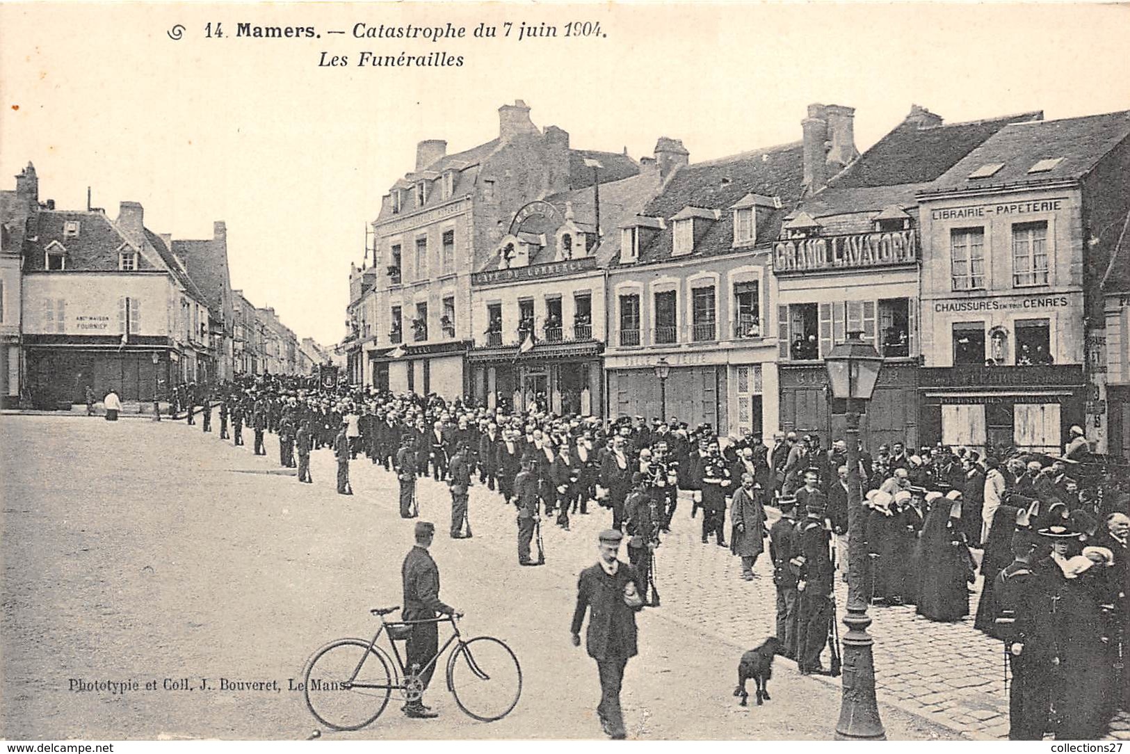 72-MAMERS- CATASTROPHE DU 7 JUIN 1904, LES FUNERAILLES - Mamers