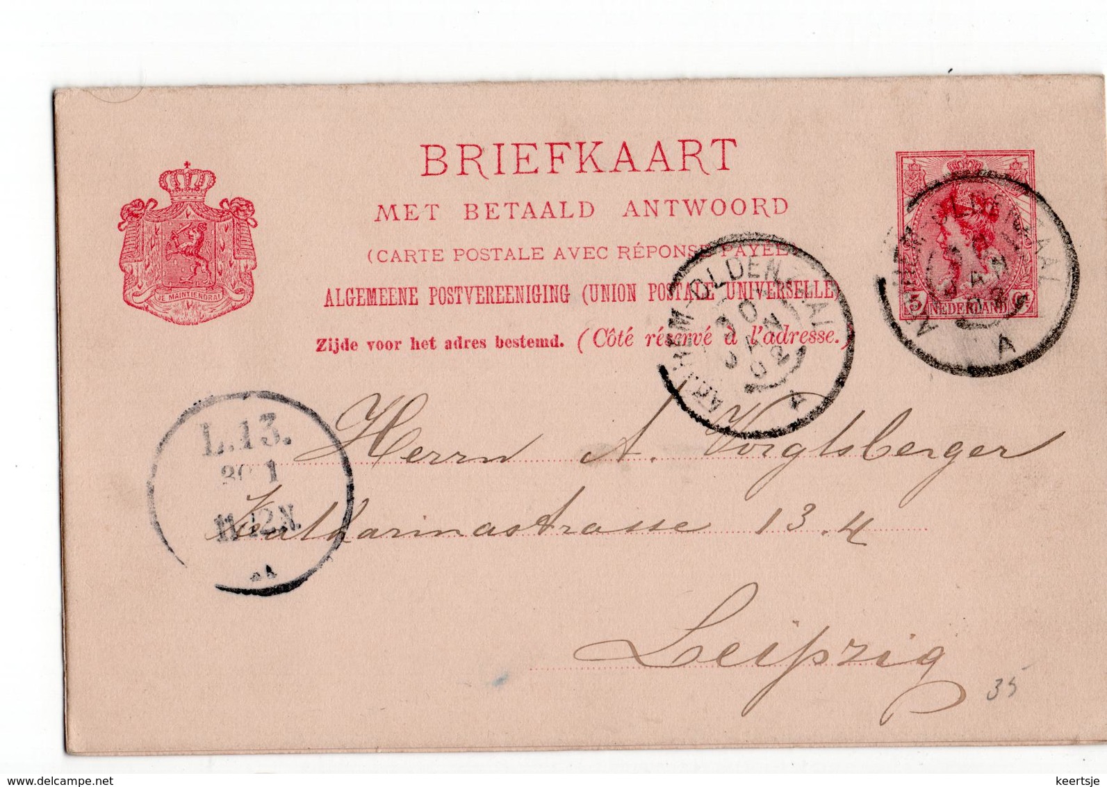 Arnhem Oldenzaal A Grootrond - 1902 - Postal History