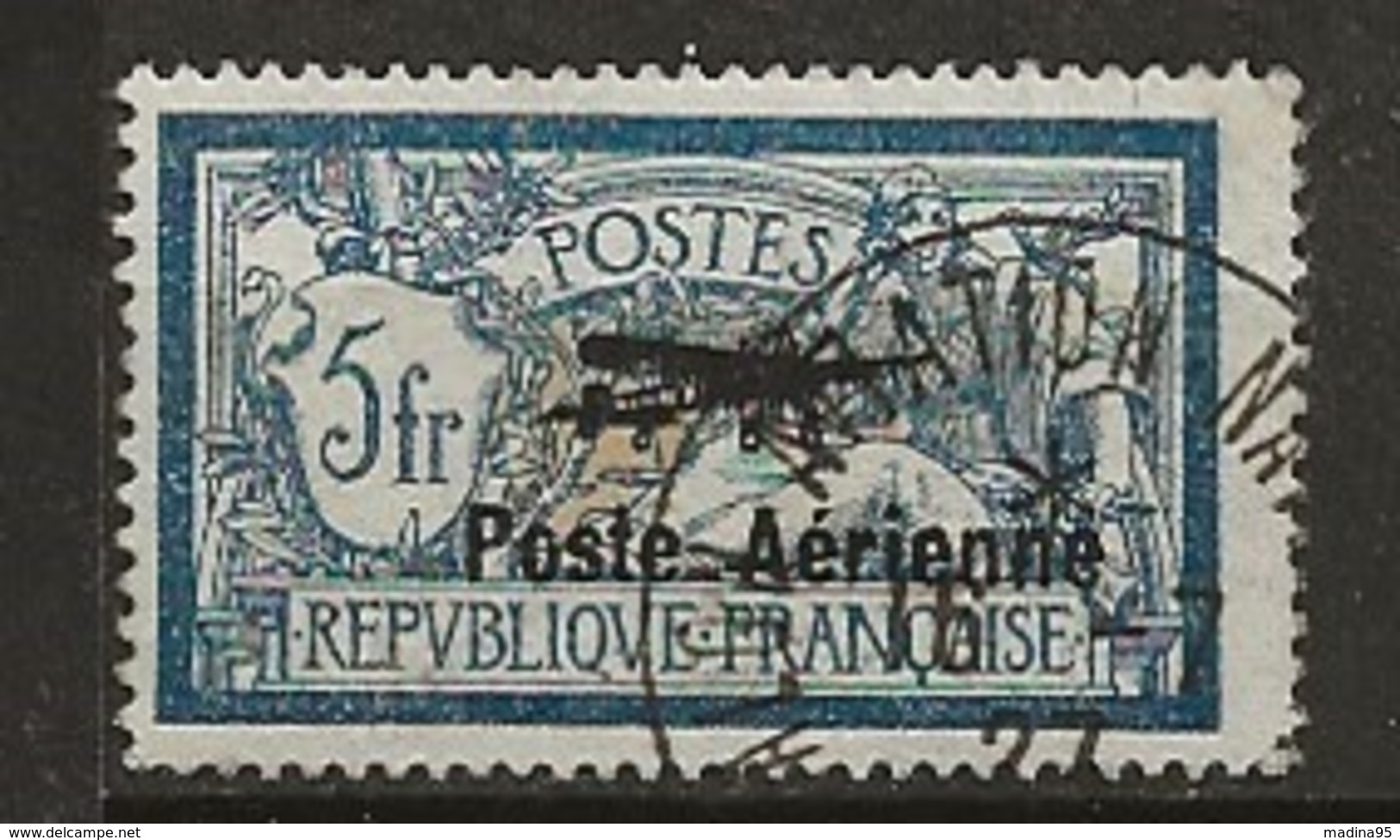 FRANCE:, Obl., PA  N° YT 2, Signé Calves, TB - 1927-1959 Afgestempeld