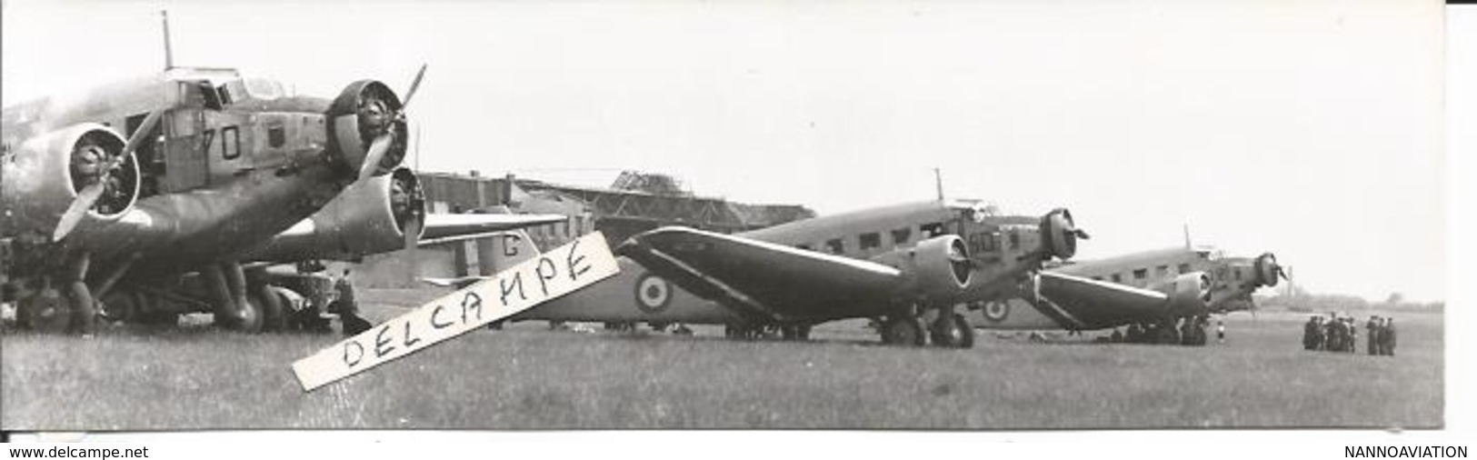 PHOTO AVION  JUNKER JU 52 EN ALIGNEMENT   AIR 67 23  MAINE AU BOURGET 17X5CM - Aviazione