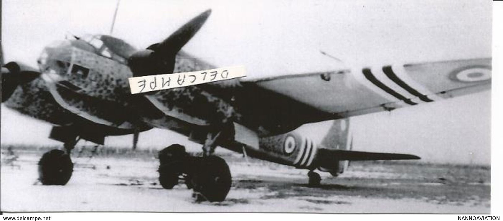 PHOTO AVION  JUNKER JU88 A N°18 GB 1/31 BASE DE CAZAUX 1945 RETIRAGE  17X7CM - Aviation