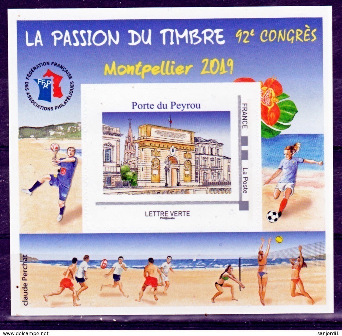 France BF 16 FFAP Congrès De Montpellier 2019 Neuf ** LUXE MNH Sin Charnela - FFAP